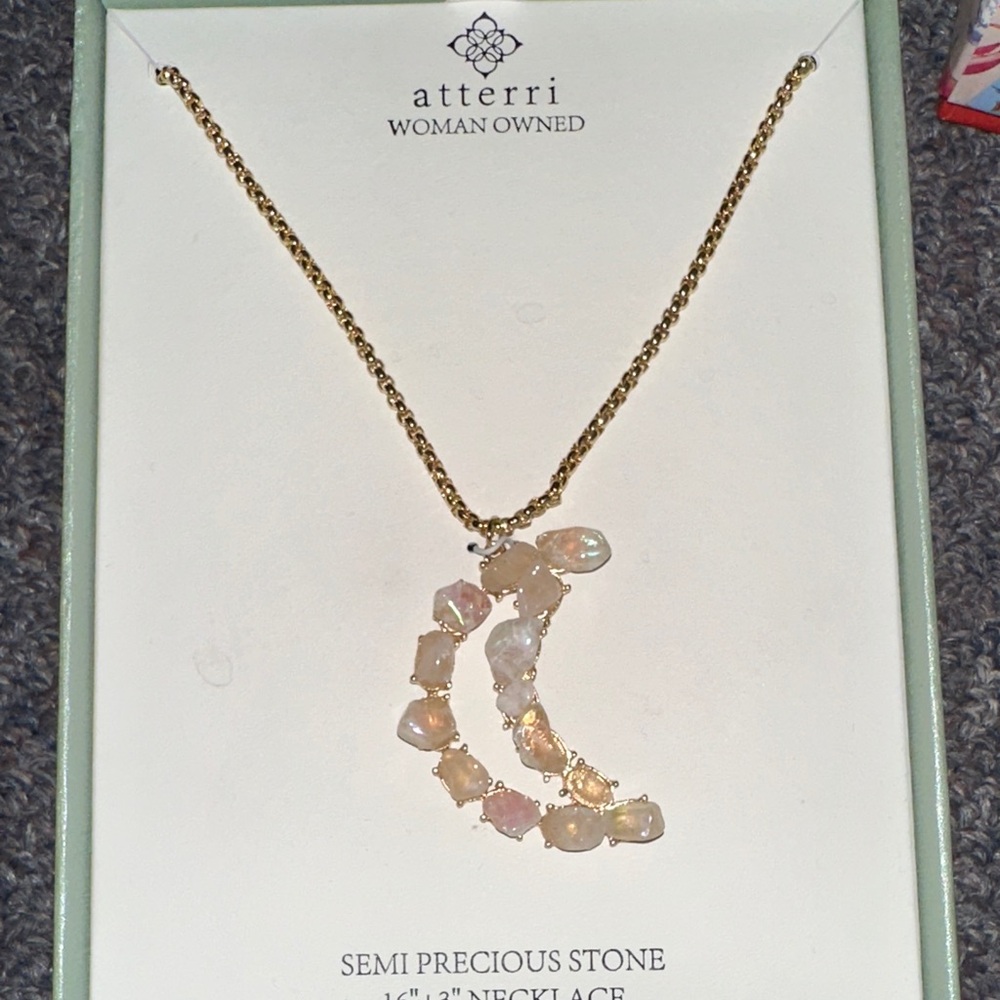 Atterri Semi-Precious Moon Stone Necklace